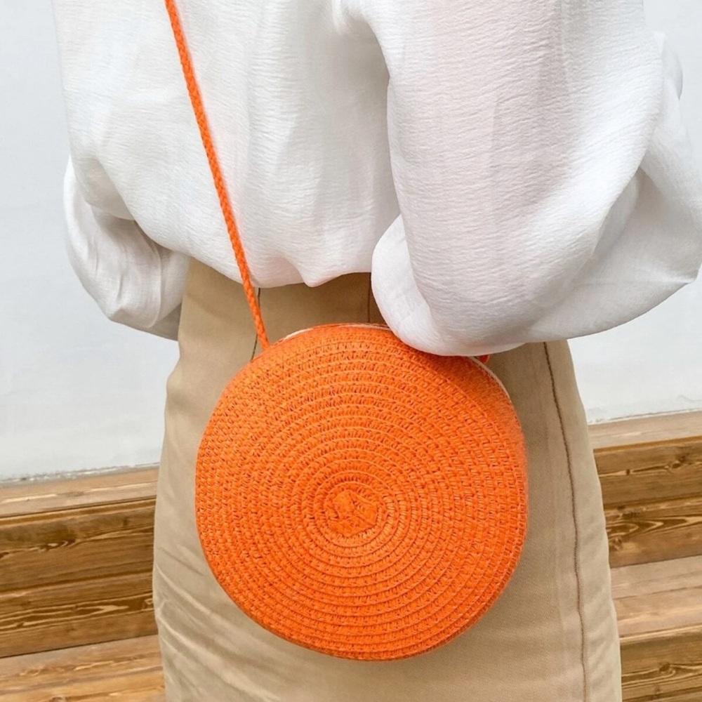 🆕 Circle Mini Straw Bag - Picture 3 of 6